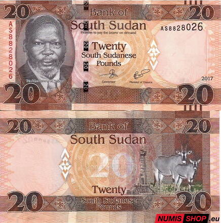 Južný Sudán - 20 pounds - 2017