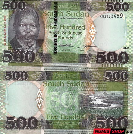 Južný Sudán - 500 pounds - 2020 - UNC