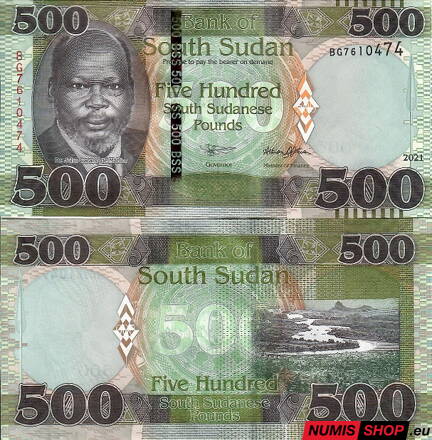 Južný Sudán - 500 pounds - 2021 - UNC