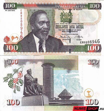 Keňa - 100 shillings - 2010 - UNC