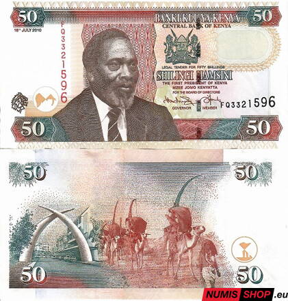 Keňa - 50 shillings - 2010 - UNC