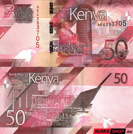 Keňa - 50 shillings - 2019 - UNC