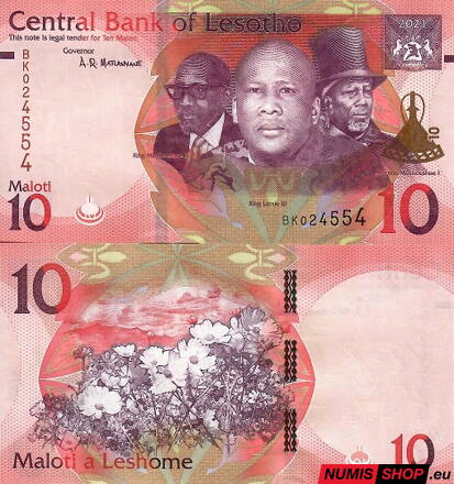 Lesotho - 10 maloti - 2021 - UNC