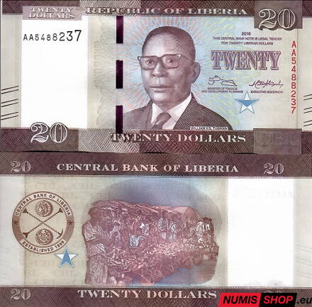 Libéria - 20 dollars  - 2016 - UNC