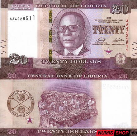 Libéria - 20 dollars  - 2022 - UNC