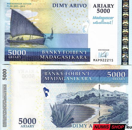 Madagaskar - 5000 ariary - 2007 - commemorative - UNC