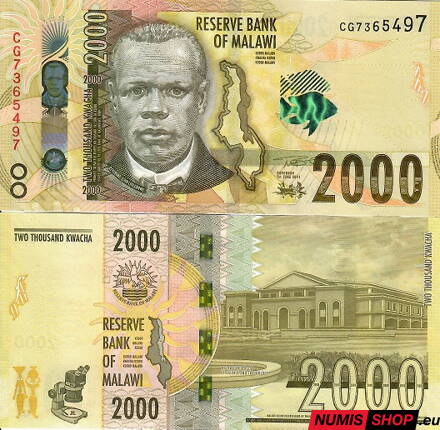 Malawi - 2000 kwacha - 2021 - UNC