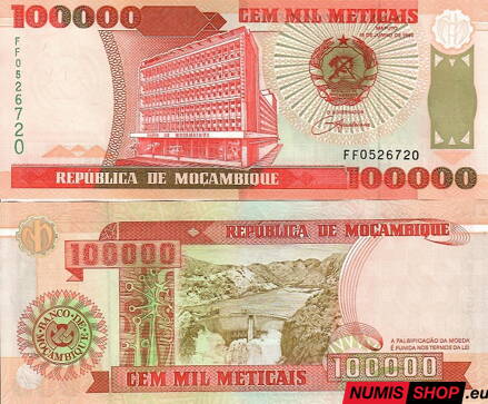 Mozambik - 100 000 meticais - 1993