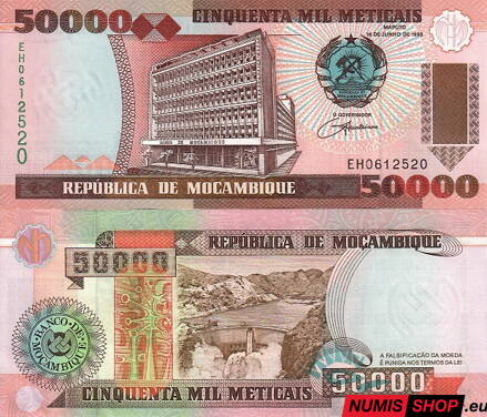 Mozambik - 50 000 meticais - 1993