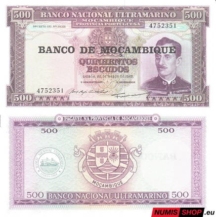 Mozambik - 500 escudos - 1967