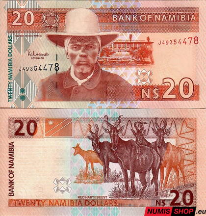 Namíbia - 20 dollars - 1996