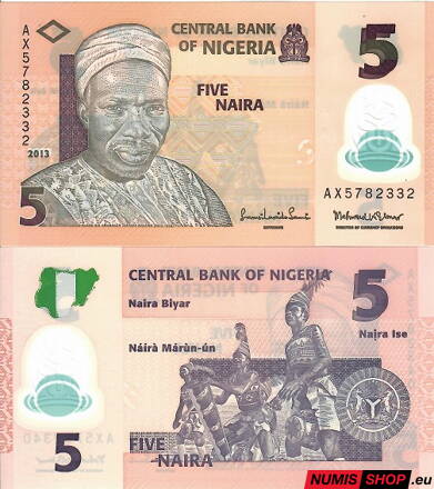 Nigéria - 5 naira - 2013 - polymer - UNC