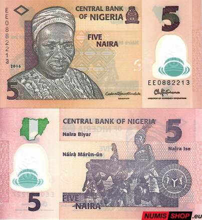 Nigéria - 5 naira - 2016 - polymer - UNC
