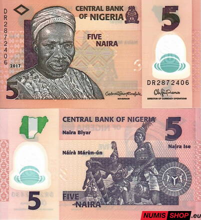 Nigéria - 5 naira - 2017 - polymer