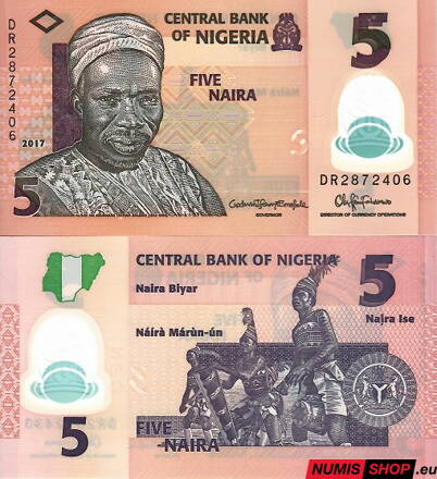 Nigéria - 5 naira - 2017 - polymer - UNC