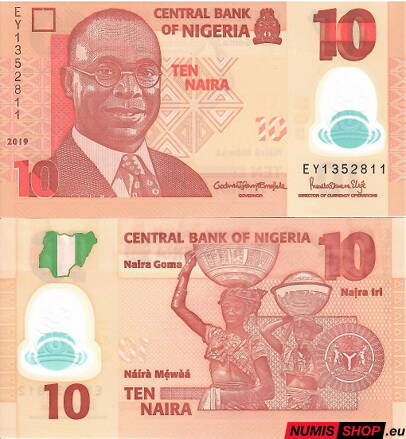 Nigéria - 10 naira - 2019 - polymer