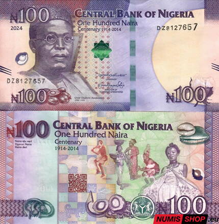 Nigéria - 100 naira - 2024 (Centenary) - UNC