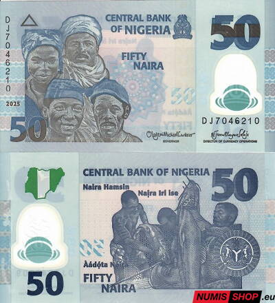 Nigéria - 50 naira - 2025 - polymer - UNC