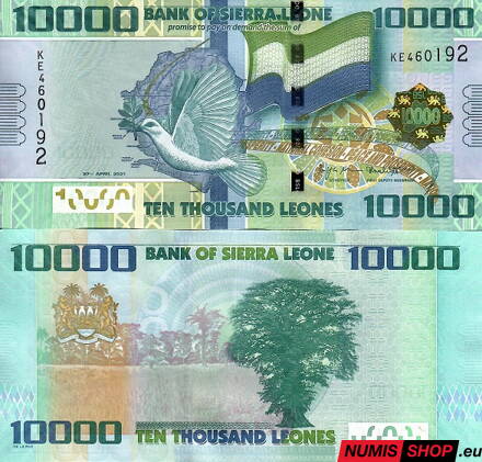 Sierra Leone - 10 000 leones  - 2021 - UNC