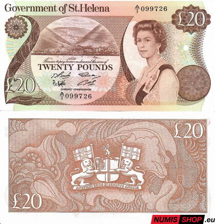 Svätá Helena - 20 pounds - 1986 - UNC