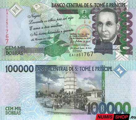 Svätý Tomáš a Princov ostrov - 100 000 dobras - 2010 - UNC