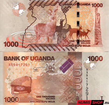 Uganda - 1000 shillings - 2010 - UNC