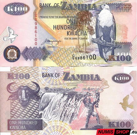 Zambia - 100 kwacha - 1992