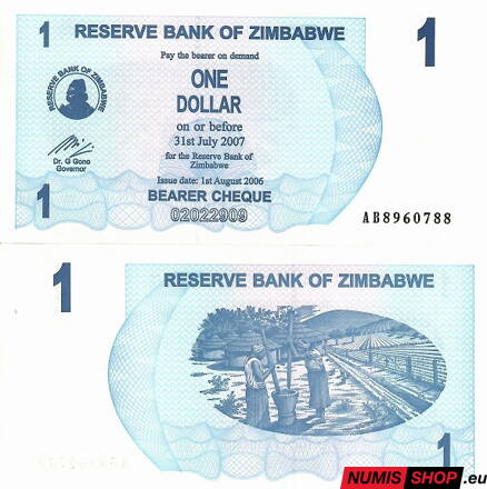 Zimbabwe - 1 dollar - 2006