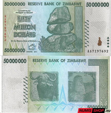Zimbabwe - 50 milion dollars - 2008