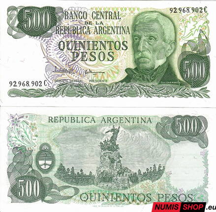 Argentína - 500 pesos - 1977 - 1982 - UNC
