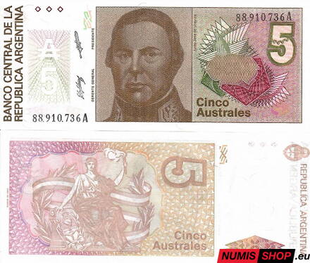 Argentína - 5 australes - 1985 - UNC