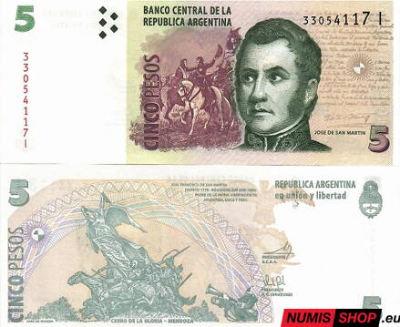 Argentína - 5 pesos - 2003 - UNC