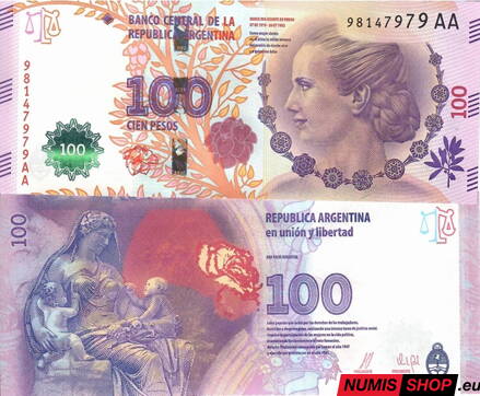 Argentína - 100 pesos - 2012 - Eva Peron - UNC