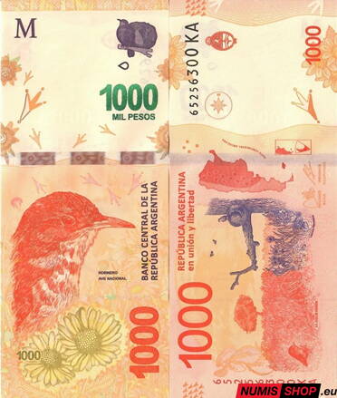 Argentína - 1000 pesos - 2017 - UNC