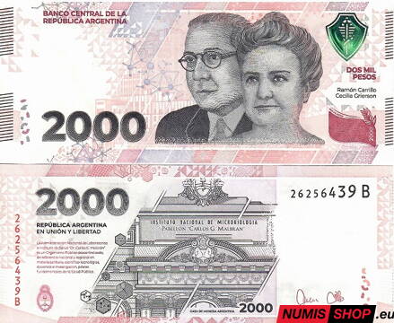 Argentína - 2000 pesos - 2023 - UNC