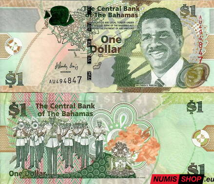 Bahamy - 1 dollar  - 2015 - UNC