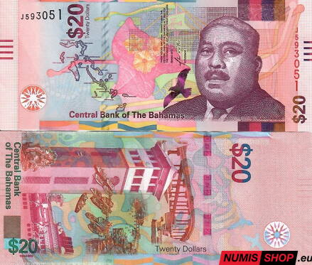 Bahamy - 20 dollars  - 2018 - UNC