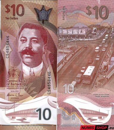 Barbados - 10 dollars - 2022 - polymer - UNC