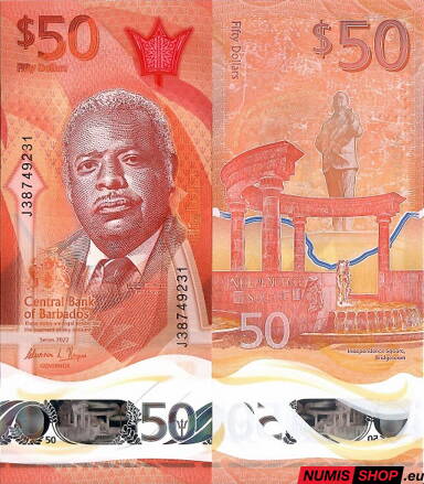 Barbados - 50 dollars - 2022 - polymer - UNC