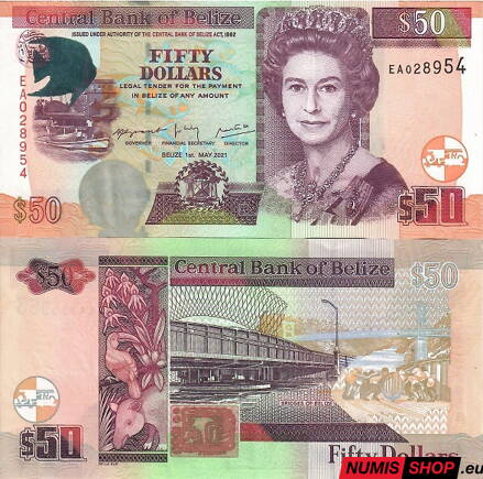 Belize - 50 dollars - 2021 - UNC