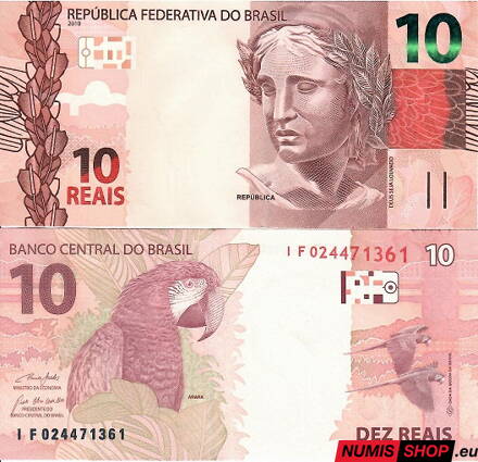 Brazília - 10 reais - 2010 - UNC