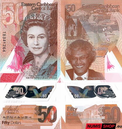 Eastern Caribbean States - 50 dollars - 2019 - polymer - UNC