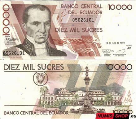 Ekvádor - 10 000 sucres - 1999 - UNC