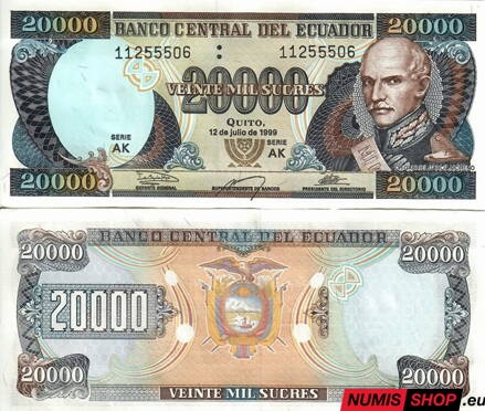 Ekvádor - 20 000 sucres - 1999 - UNC