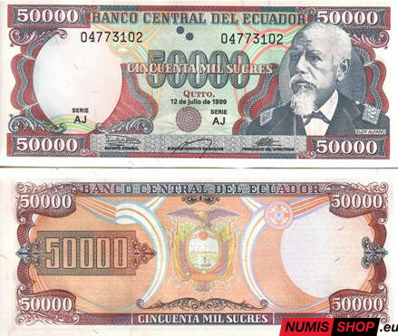 Ekvádor - 50 000 sucres - 1999 - UNC