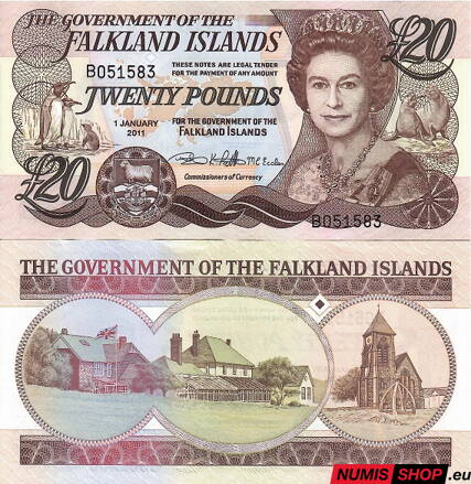 Falklandy - 20 pounds - 2011 - UNC