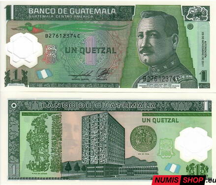 Guatemala - 1 quetzal - 2011 - UNC - polymer