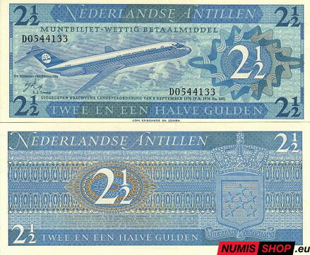 Holandské antily - 2 a pol gulden - 1970 - UNC