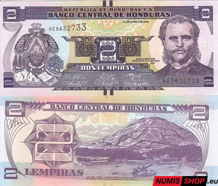 Honduras - 2 lempiras - 2014 - UNC