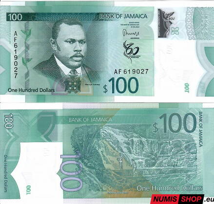 Jamajka - 100 dollars - 2022 - commemorative - polymer - UNC